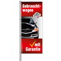 Fahne Gebrauchtwagen Gebrauchtwagen geprüft, mit Garantie* H 300 cm x B 120 cm 
