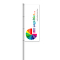 Fahnen Individual aus Mesh-Material, mit 4 Karabinerhaken, H 300 x B 120 cm H300 x B120 cm