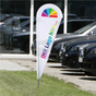 Wings-Banner Set 1: Trendy: mit Ihrem Logo, mit Erdspieß, Gestänge & Tasche 