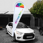 Wings-Banner Set: Event: mit Ihrem Logo, SET mit Tasche Gestänge & Autofuß Set mit Autofuß