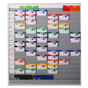 Plantafel Universal: für DIN A4 Dokumente / Mappen, 16 Reihen mit Kunststoffrahmen 