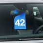 Spiegelanhänger Leitzahl-Anhänger 2-seitig beschriftet: Nr. 1 bis 99 möglich Blau mit Nr.