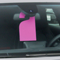 Spiegelanhänger Leitzahl-Anhänger ohne Beschriftung, zur Selbstbeschriftung Pink /  Blanko