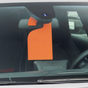 Spiegelanhänger Leitzahl-Anhänger ohne Beschriftung, zur Selbstbeschriftung Orange / Blanko