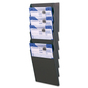 Fächersystem Multi: Griffsicht-System, 6 Fächer für DIN A4 Hochformat, Metall Umbra
