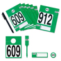Leitzahlset 4-teilig zur Fahrzeugorganisation: Nr.609 bis 912 Set mit 304 Stück 