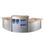 Empfangstheke TK4 Concept: Set mit Theke und 2 Tischen 45 Grad abgewinkelt Theke, 2x Tisch
