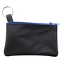 Schlüsseltasche CI mit blauem Nylon-Reißverschluss  Schwarz/Blau