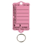 Schlüsselanhänger Autotag 1: 200 Anhänger + Ringe, 1 Stift  Rosa