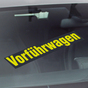 Vorführwagen Werbetext-Folie selbstklebend, von außen auf Glas klebend Vorführwagen