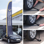 befahrbarer Autofuß passend für Wings-Banner XL zerlegbar befahrbarer Fuß