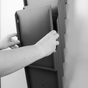 Erweiterungsfach zu Fächersystem, Griffsicht-System Multi A4 Hochformat, Metal Grau/Silber