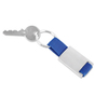 Schlüsselanhänger Boogy mit Nylonband  Silber/Blau