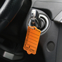 Schlüsselanhänger Autotag 1: 100 Anhänger mit Stahlringen  Orange