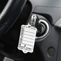 Schlüsselanhänger Autotag 1: 100 Anhänger mit Stahlringen  Weiss