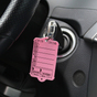 Schlüsselanhänger Autotag 1: 100 Anhänger mit Stahlringen  Rosa