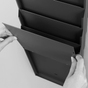 Erweiterungsfach zu Fächersystem, Griffsicht-System Multi A4 Hochformat, Metal Grau/Silber
