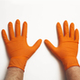 Nitril-Handschuhe L: Manutril Flex Grip: Größe L (8-9), extra reißfest, Top Grip 