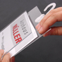 Preisblatthalter A4 mit Clips-Haken zur Spiegelbefestigung, aus Acrylglas 