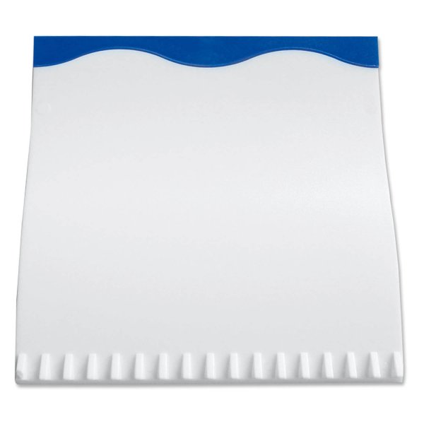Eiskratzer White-Wave: mit farbiger Gummilippe, Eiskratzer weiss Weiß/Blau  Weiß/Blau